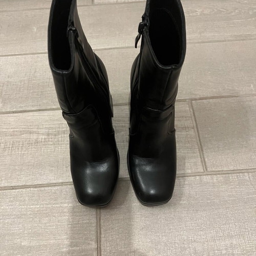 Women's ankle boots used with square heel black size 36