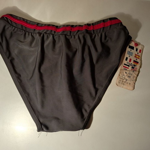 Lightning Bolt men's swim brief new, gray and olive with red details