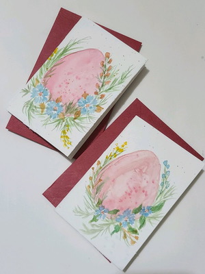 Easter cards like new, 2 cards and 2 handmade envelopes
