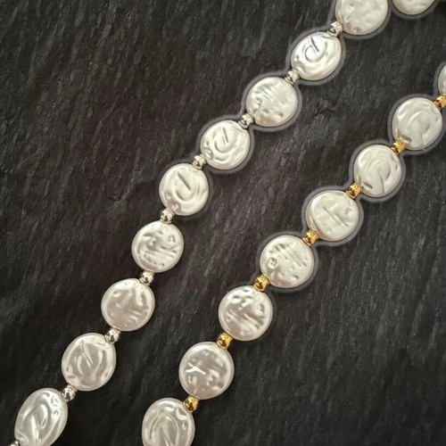Anklet stainless steel new, white