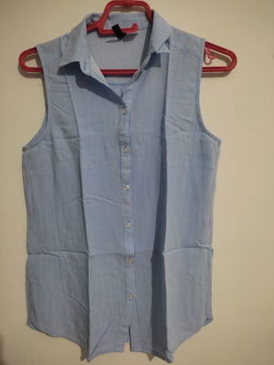 Divided striped blue shirt XS like new