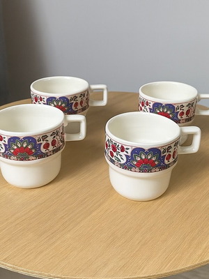 Set of 4 vintage Pagnossin Treviso coffee cups like new