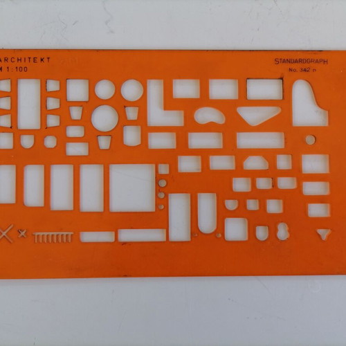 Furniture stencil used 1:100 Standargraph No 342 n