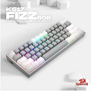 Redragon K617 FIZZ Gaming Μηχανικό Πληκτρολόγιο 60% με Custom Red διακόπτες και RGB φωτισμό