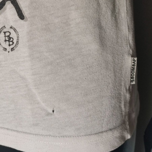 Boom Bap men's white tank top, size S, retro 90s graphic