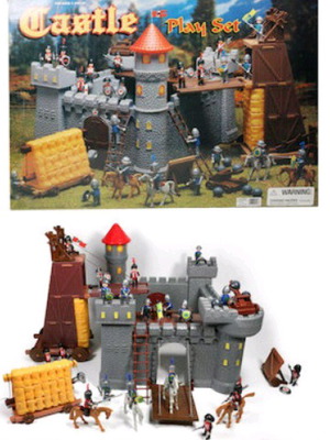 Castle play set used, almost complete with knights