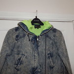 Τζιν μπουφάν παρκά με κουκούλα acid wash medium καινούργιο