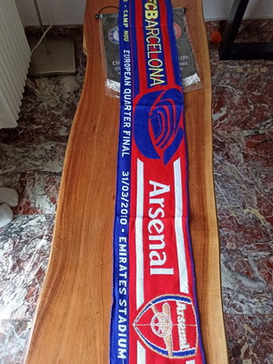 Barcelona Arsenal and Barcelona Inter Scarves like new, authentic