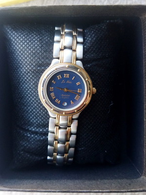 Le Noir Apolyton 28 mm women's watch new, blue and silver