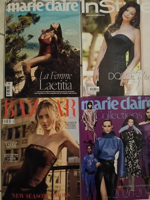 Marie Claire, InStyle, Bazaar September 2026-2027 fashion magazines, pack