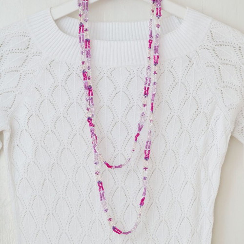 Delica Beaded Necklace made to order, purple
