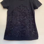 Zara Collection black top with beads and embroidery Large like new