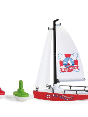 Siku boat and 2 extra floating toys, new, plastic, set of 3