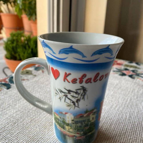 Vintage mug from beautiful Kefalonia in like-new condition