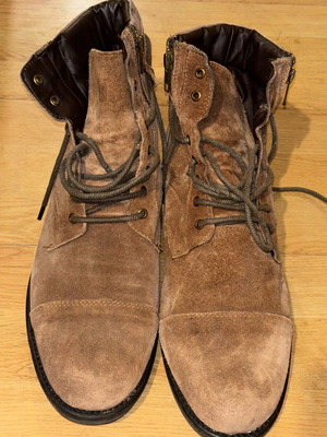 Leather boots used brown castor, size 45