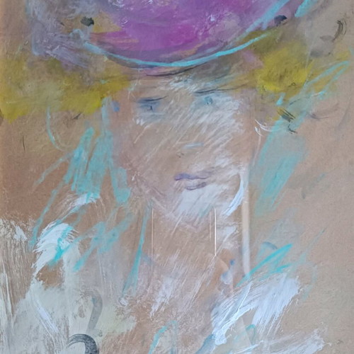 Painting by artist Doris, like new, signed, 24x34 cm