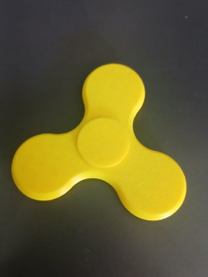 Fidget Spinner yellow 3D printed new