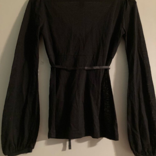 MANGO semi-transparent blouse like new, black, size S