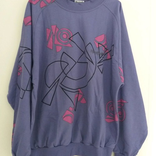 Vintage Reebok sweatshirt size M oversized as new, pink-purple