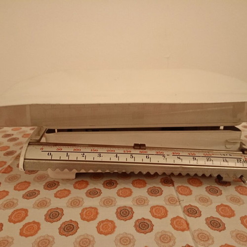 Vintage baby scale used, Greek made