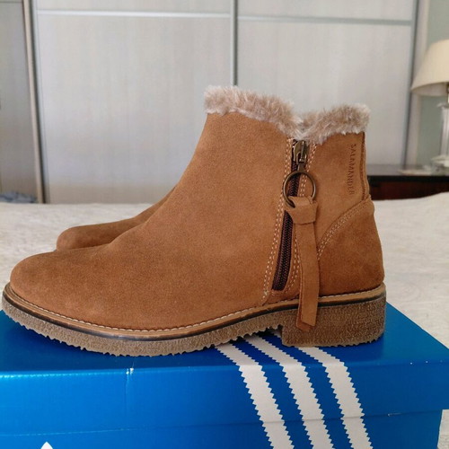 Salamander leather suede ankle boots like new, camel, size 39