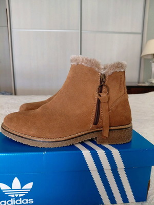 Salamander leather suede ankle boots like new, camel, size 39