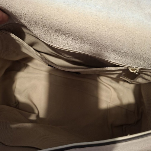 Furla leather bag like new, ivory with gold details