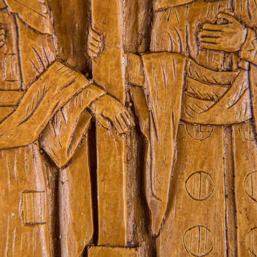 Ag. Konstantinos & Eleni Icon made of Wax, Mastic and Incense