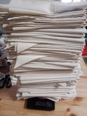 Cotton rags used, pack of assorted sizes