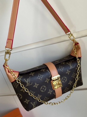 Shoulder bag new with original box and brand pouch, 30x14cm, beige and brown
