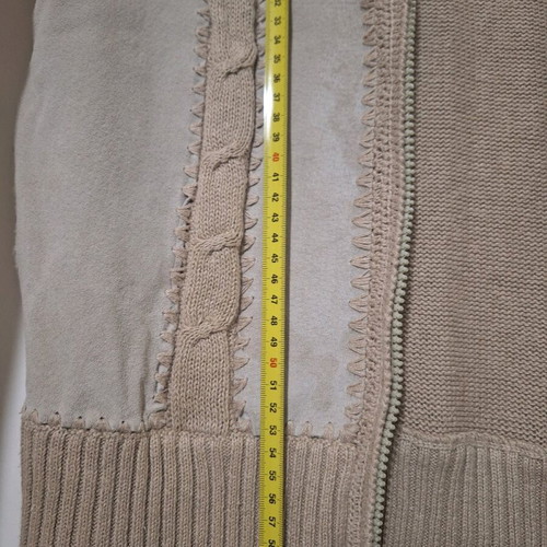 Beige suede-knit vest like new, size S/M