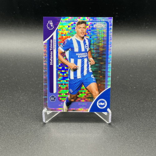 2025-26 Topps Chrome EPL Stefanos Tzimas RC Pulsar Refractor card new