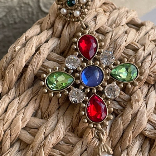 Dangling earrings like new, multicolored