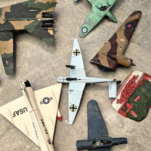 Airfix airplane parts used, various vehicle models