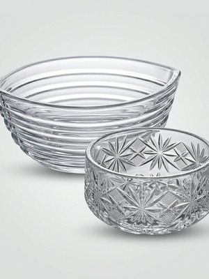Set of crystal platters new with unique designs