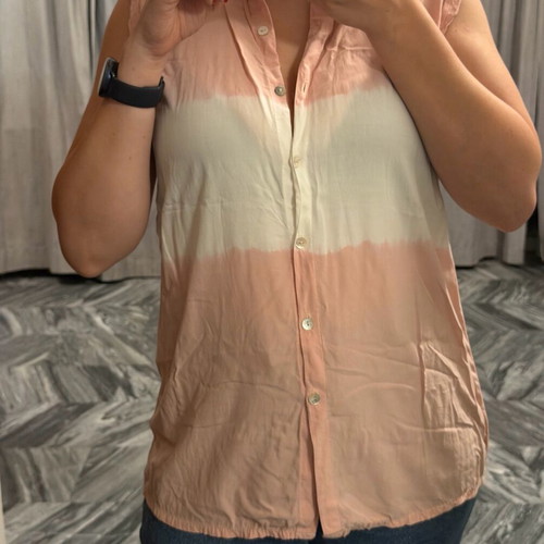 BSB sleeveless shirt like new, pink and white, size S