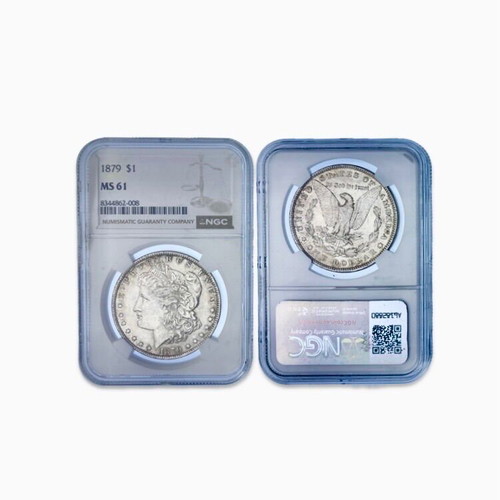 Morgan dollar 1879 MS61 certified, new
