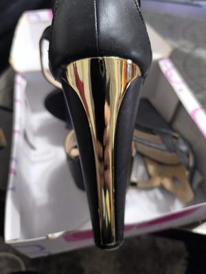 Platform sandals, size 39, black