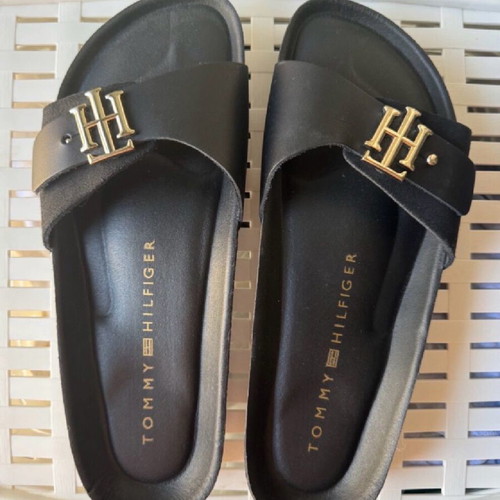 Tommy Hilfiger mules new, size 39, narrow fit, black