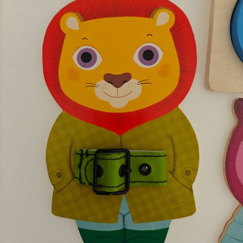 Djeco Educational Toy Learn to Open and Close Clothes like new