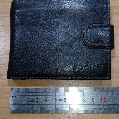 Leather wallet new, black