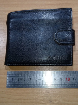 Leather wallet new, black