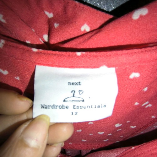 Next red sleeveless blouse new with hearts