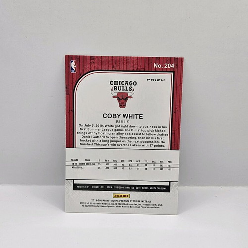 Panini Hoops premium Coby White Silver laser rookie like new