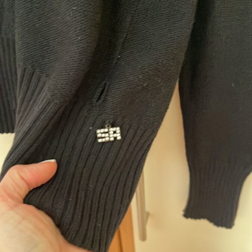Sonia Rykiel black cardigan with sewn details like new, size M