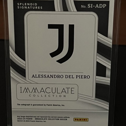 Panini Immaculate Alessandro Del Piero Auto /25 new