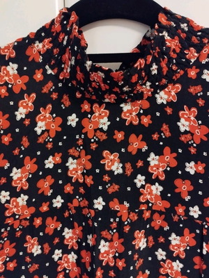 Floral maxi dress Zara new, red white and black