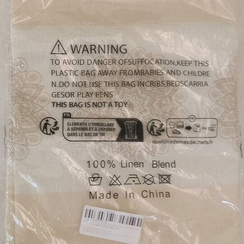 Runner tablecloth new 33x183 cm linen beige