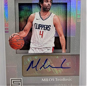 Κάρτα με υπογραφή Μίλος Τεόντοσιτς Los Angeles Clippers 2017/18 NBA