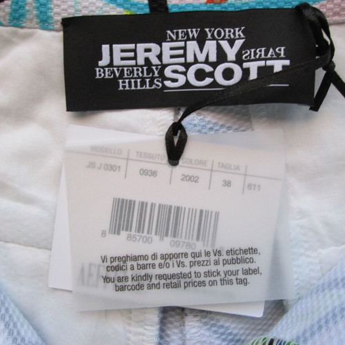 Jeremy Scott shorts with colorful marker drawing, size IT 38/XS